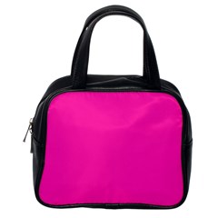 Neon Pink Color Classic Handbag (one Side) by SpinnyChairDesigns