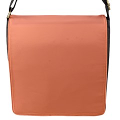 True Peach Color Flap Closure Messenger Bag (s) by SpinnyChairDesigns