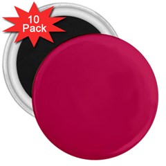 Rose Red Color 3  Magnets (10 Pack)  by SpinnyChairDesigns