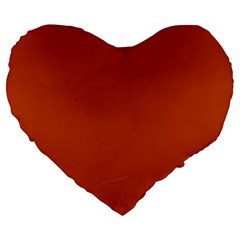 True Rust Color Large 19  Premium Heart Shape Cushions by SpinnyChairDesigns