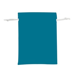 True Teal Blue Color Lightweight Drawstring Pouch (l) by SpinnyChairDesigns