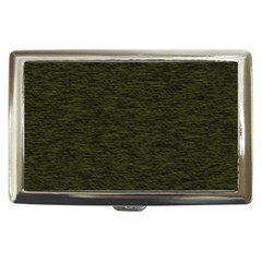 Army Green Color Textured Cigarette Money Case by SpinnyChairDesigns