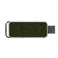 Army Green Color Textured Portable Usb Flash (one Side) by SpinnyChairDesigns