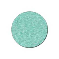 Biscay Green Texture  Rubber Round Coaster (4 Pack)  by SpinnyChairDesigns