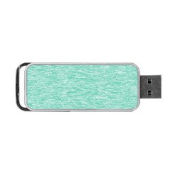 Biscay Green Texture  Portable Usb Flash (one Side) by SpinnyChairDesigns