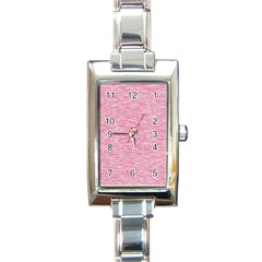 Blush Pink Textured Rectangle Italian Charm Watch by SpinnyChairDesigns