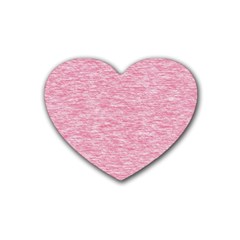 Blush Pink Textured Rubber Coaster (heart) 