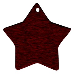 Dark Red Texture Ornament (star) by SpinnyChairDesigns