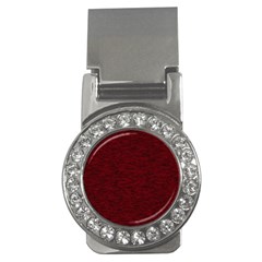 Dark Red Texture Money Clips (cz)  by SpinnyChairDesigns