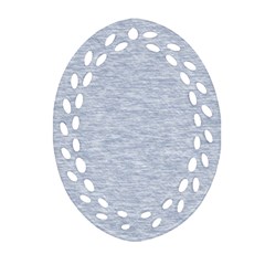 Fade Pale Blue Texture Ornament (oval Filigree) by SpinnyChairDesigns