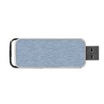 Faded Denim Blue Texture Portable USB Flash (One Side) Front