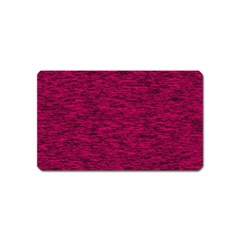 Fuschia Pink Texture Magnet (name Card) by SpinnyChairDesigns