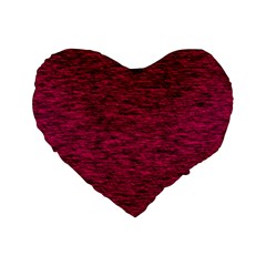 Fuschia Pink Texture Standard 16  Premium Heart Shape Cushions by SpinnyChairDesigns