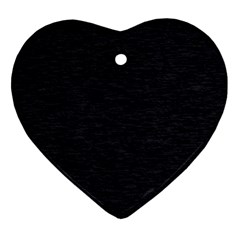 Black Color Texture Ornament (heart) by SpinnyChairDesigns