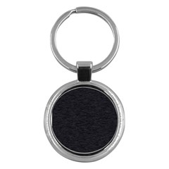 Black Color Texture Key Chain (Round)