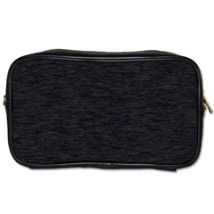 Black Color Texture Toiletries Bag (Two Sides)