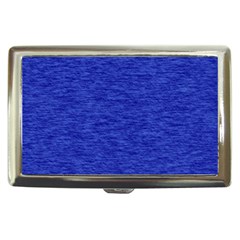 Cobalt Blue Color Texture Cigarette Money Case by SpinnyChairDesigns