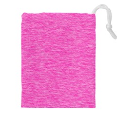 Neon Pink Color Texture Drawstring Pouch (5xl) by SpinnyChairDesigns