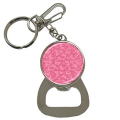 Blush Pink Butterflies Batik Bottle Opener Key Chain by SpinnyChairDesigns