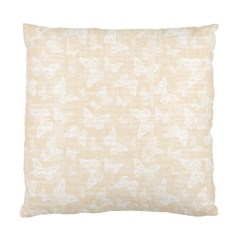 Champagne And White Butterflies Batik Standard Cushion Case (two Sides) by SpinnyChairDesigns