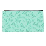 Biscay Green Monarch Butterflies Pencil Case Front