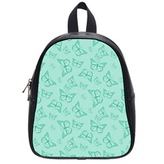 Biscay Green Monarch Butterflies School Bag (small) by SpinnyChairDesigns