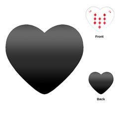 Black Gradient Ombre Color Playing Cards Single Design (heart) by SpinnyChairDesigns