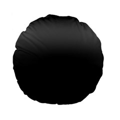 Black Gradient Ombre Color Standard 15  Premium Flano Round Cushions by SpinnyChairDesigns