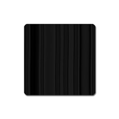 Pitch Black Color Stripes Square Magnet