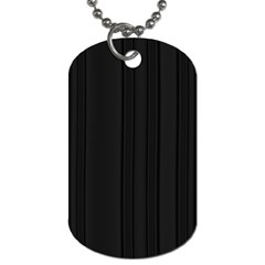 Pitch Black Color Stripes Dog Tag (One Side)