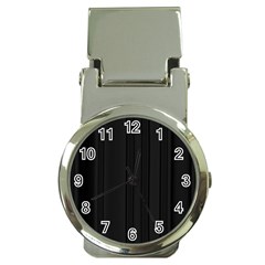 Pitch Black Color Stripes Money Clip Watches