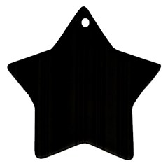 Pitch Black Color Stripes Star Ornament (two Sides) by SpinnyChairDesigns