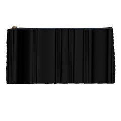 Pitch Black Color Stripes Pencil Case