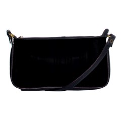 Pitch Black Color Stripes Shoulder Clutch Bag