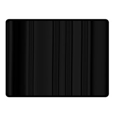 Pitch Black Color Stripes Fleece Blanket (Small)