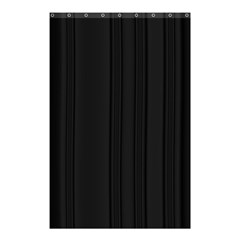 Pitch Black Color Stripes Shower Curtain 48  x 72  (Small) 