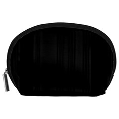 Pitch Black Color Stripes Accessory Pouch (Large)