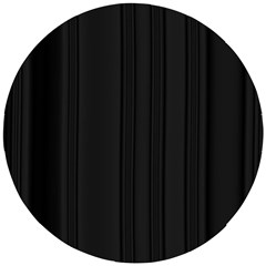 Pitch Black Color Stripes Wooden Puzzle Round by SpinnyChairDesigns