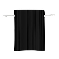 Pitch Black Color Stripes Lightweight Drawstring Pouch (S)