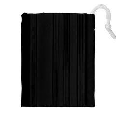 Pitch Black Color Stripes Drawstring Pouch (4XL)