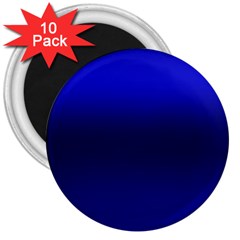 Cobalt Blue Gradient Ombre Color 3  Magnets (10 Pack)  by SpinnyChairDesigns