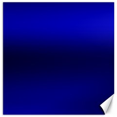 Cobalt Blue Gradient Ombre Color Canvas 16  X 16  by SpinnyChairDesigns