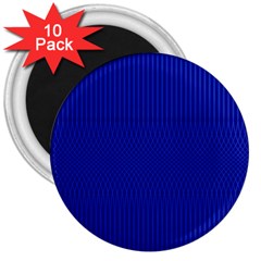 Cobalt Blue Color Stripes 3  Magnets (10 Pack) 