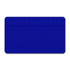 Cobalt Blue Color Stripes Magnet (rectangular) by SpinnyChairDesigns