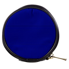 Cobalt Blue Color Stripes Mini Makeup Bag by SpinnyChairDesigns