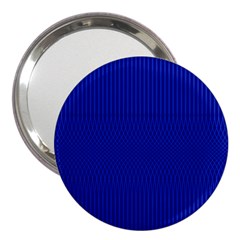 Cobalt Blue Color Stripes 3  Handbag Mirrors by SpinnyChairDesigns