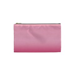 Blush Pink Color Gradient Ombre Cosmetic Bag (small) by SpinnyChairDesigns