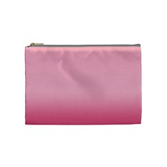 Blush Pink Color Gradient Ombre Cosmetic Bag (medium) by SpinnyChairDesigns