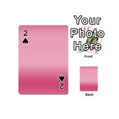 Blush Pink Color Gradient Ombre Playing Cards 54 Designs (mini) by SpinnyChairDesigns