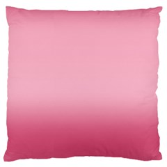 Blush Pink Color Gradient Ombre Large Flano Cushion Case (one Side) by SpinnyChairDesigns